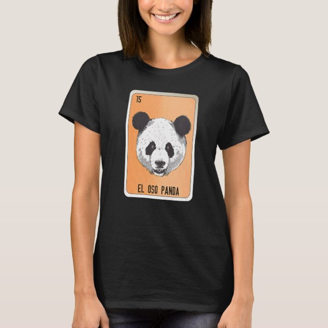 T-shirt El Oso Panda Mexicaine Lotterie Cartes de Bingo (Devant)