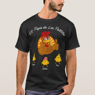T-shirt El Papa De Los Pollitos, Cadeau pour papa du jeu 