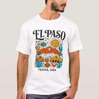 T-shirt El Paso Texas Illustration de Sun City