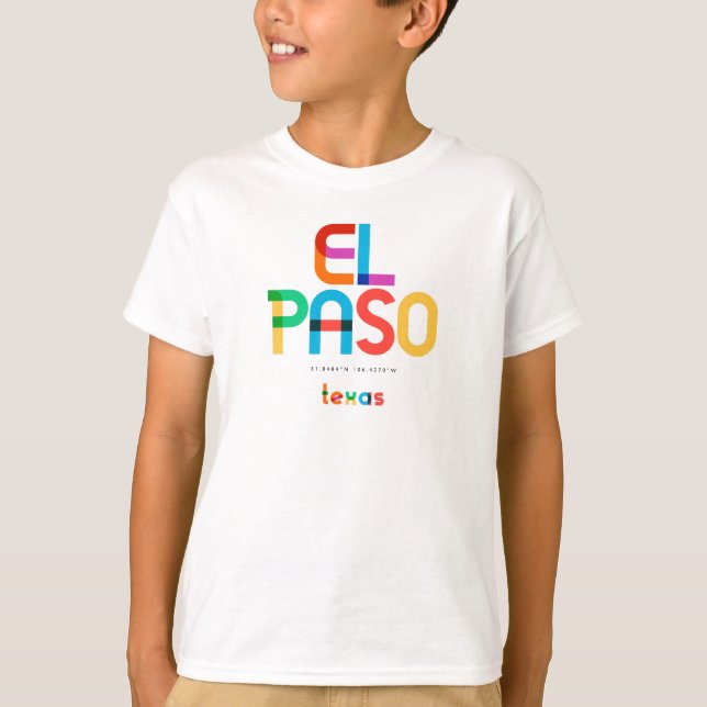 T-shirt El Paso Texas Mid Century, Pop Art, (Devant)