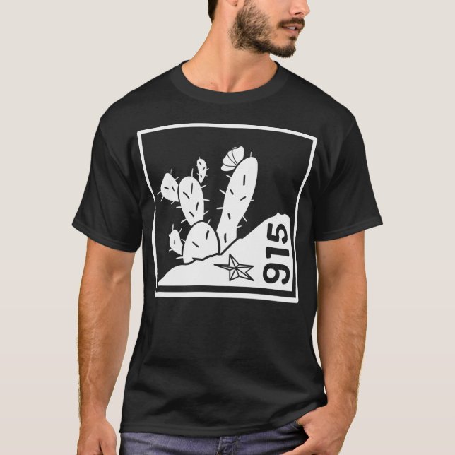 T-shirt El Paso Texas Montagnes  Cactus (Devant)