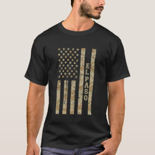 T-shirt El Paso Ville Frontalière Texas Désert Camo Détres