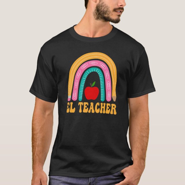 T-shirt El Professeur Rainbow Pencil Femmes Retour À L'App (Devant)