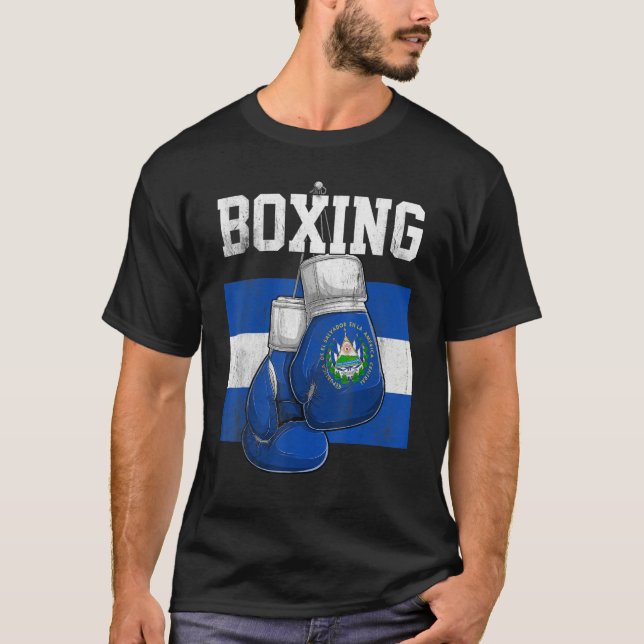 T-shirt El Salvador Boxer Gants Boxer Boxer (Devant)