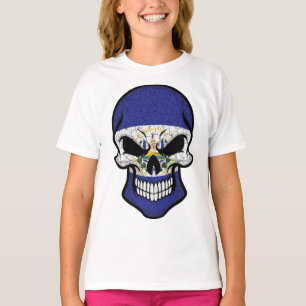T-shirt El Salvador Drapeau crâne souriant