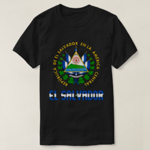 T-shirt El Salvador Drapeau et blason Patriotique