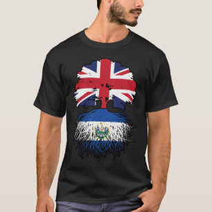 T-shirt El Salvador Drapeau Salvadorien Britannique Arbre 