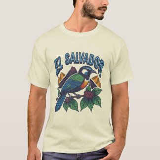 T-shirt El Salvador – Oiseau Motmot Vintage & Patrimoine C