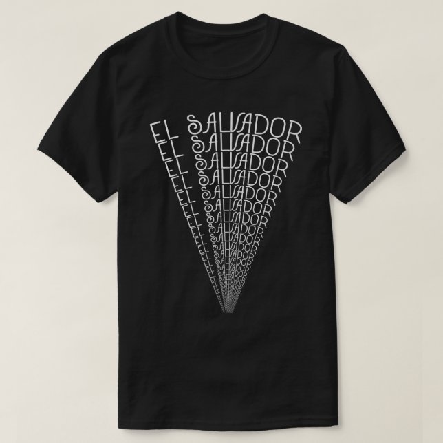 T-shirt El Salvador Spotlight Word Art unique Salvadorien  (Design devant)