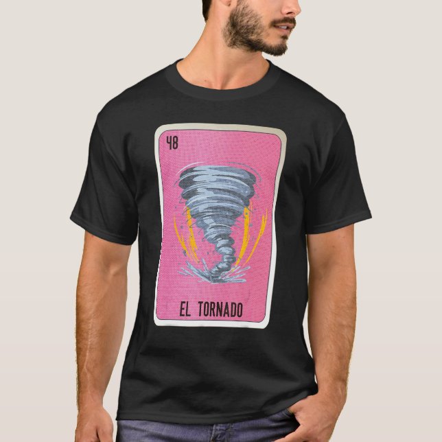 T-shirt El Tornado Mexican Slang Lottery Bingo Cards (Devant)