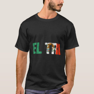 T-shirt El Tri Mexique Football de football en détresse Dr