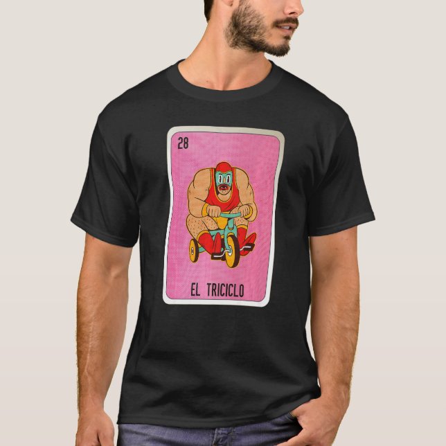 T-shirt El Tricicolo Mexican Slang Lottery Bingo Cards   (Devant)