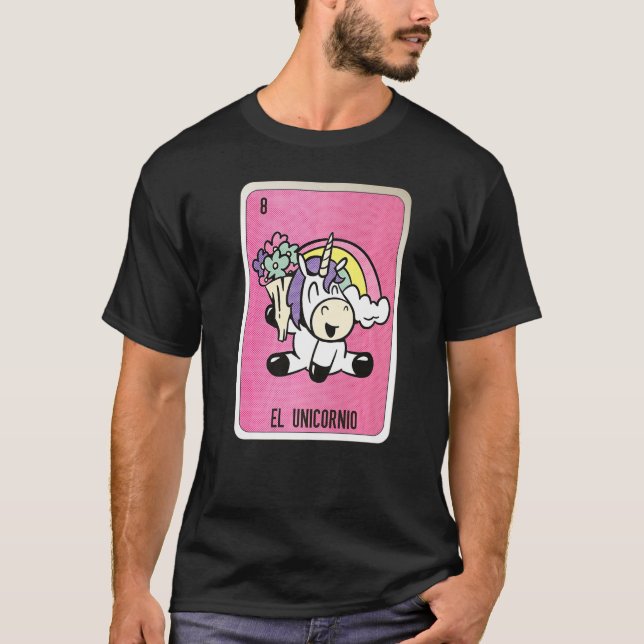 T-shirt El Unicornio Mexique Loterie Mexique Loteria Carte (Devant)