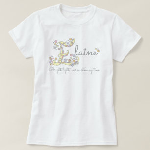 T-shirt Elaine Giraine E nom signifiant tee personnalisé