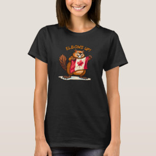 T-shirt Elbos UP, Beaver, Canada Drapeau canadien Feuille