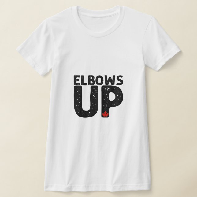 T-shirt ELBOWS UP Bold Distressed Typographie (Poser)