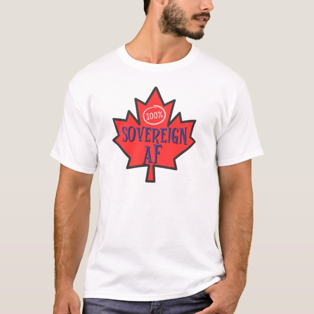 T-shirt elbows up canada 100% souverain made in canada tee (Devant)