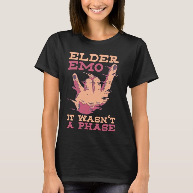 T-shirt Elder Emo Ce n'était pas une phase drôle Emo Goth (Devant)