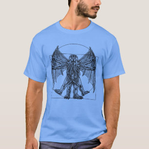 T-shirt Eldritch Harmony : Cthulhu Awaken Vitruvian