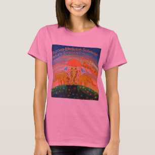 T-shirt Ele-art original sur le colorant rose de cravate