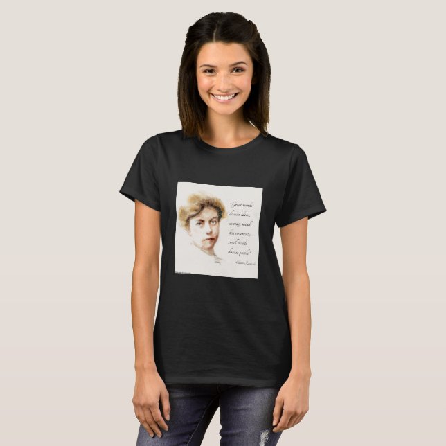 T-shirt Eleanor Roosevelt et citation "Grands Esprits" (Devant entier)