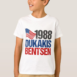 T-shirt Élection 1988 de cru de Dukakis Bentsen