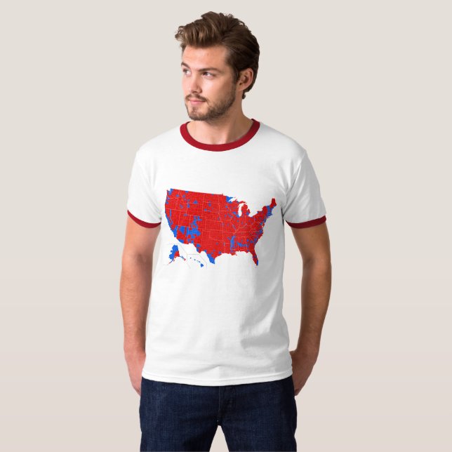 T-shirt Élection 2016 présidentielle par le comté (Devant entier)