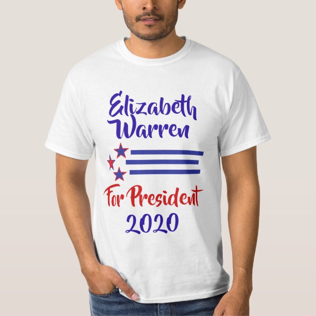 T-shirt Élection 2020 Elizabeth Warren Soutien (Devant)