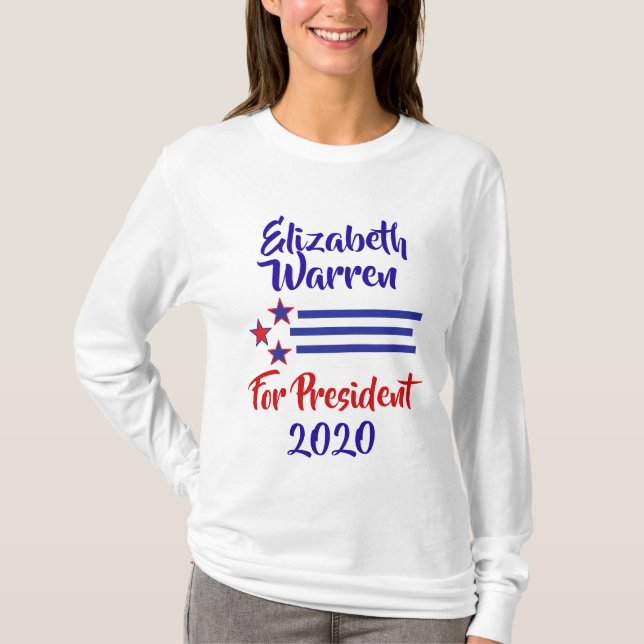 T-shirt Élection 2020 Elizabeth Warren Soutien (Devant)