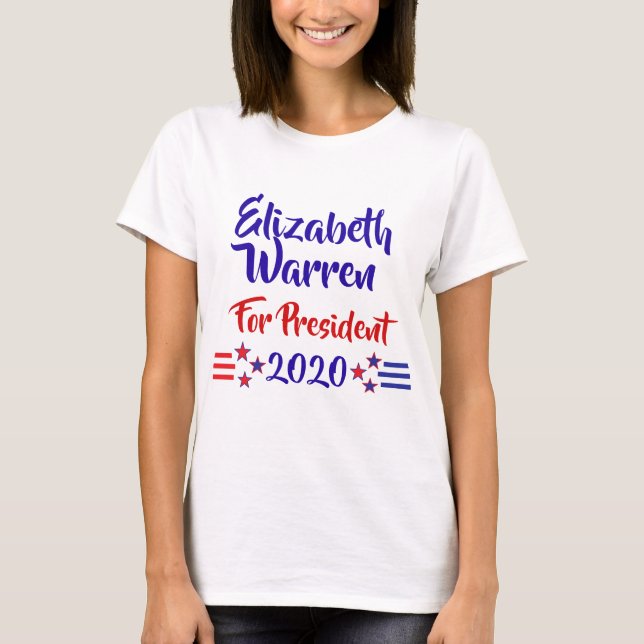 T-shirt Élection 2020 Elizabeth Warren Soutien (Devant)