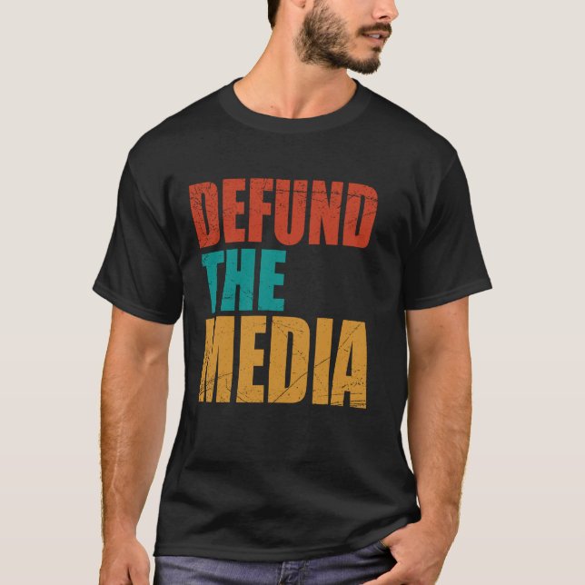 T-shirt Election 2020 USA Patriotism Defund the Media (Devant)