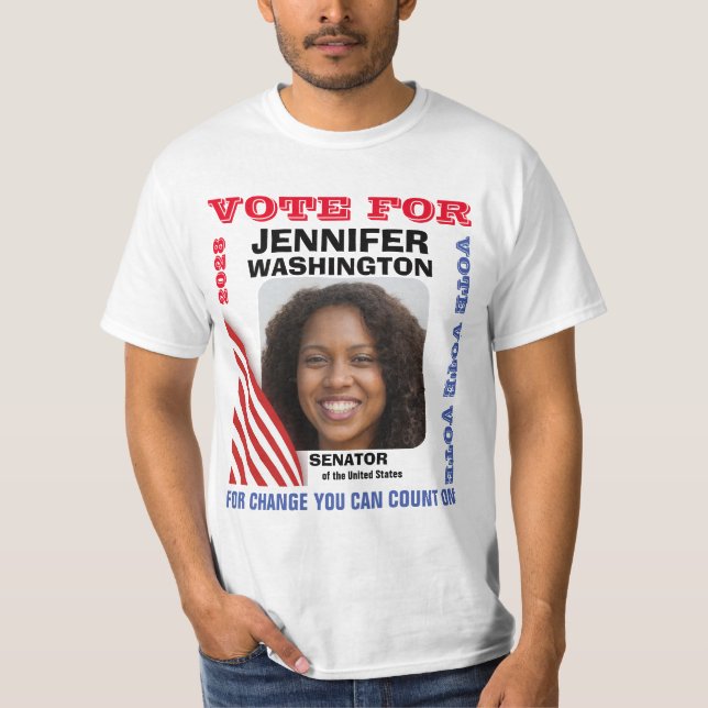 T-shirt Élection de la campagne personnalisée du sénateur (Devant)