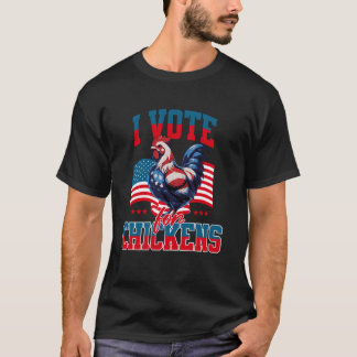 T-shirt Élection de poulet humour 2024 Démocrate Républiqu