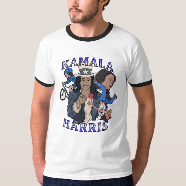 T-shirt Élection de style rap bootleg de Kamala Harris (Devant)