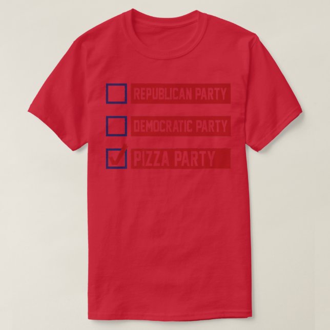 T-shirt Élection du parti Pizza  (Design devant)