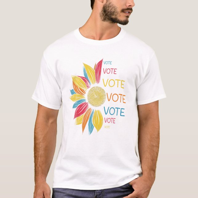 T-shirt Élection du vote sur le tournesol (Devant)