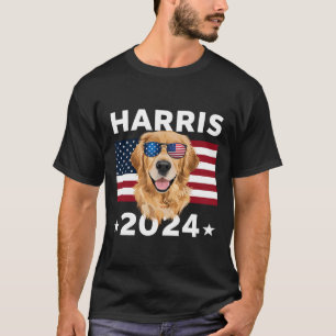 T-shirt Election Kamala Harris 2024 Golden Retriever Dog U