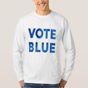 T-shirt Élection politique de caractères gras bleus de