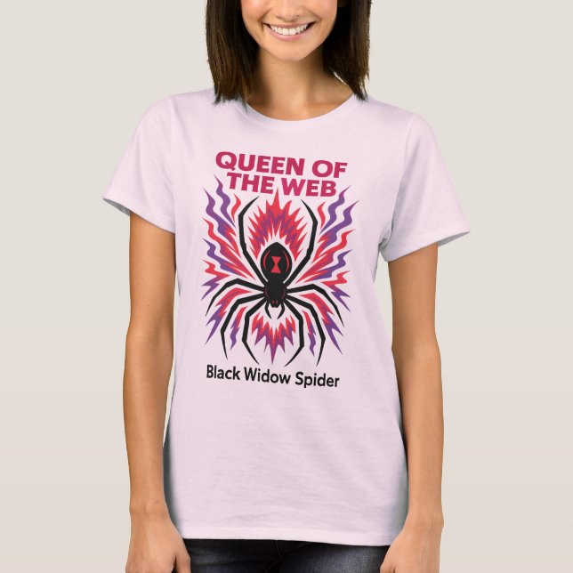 T-shirt Electric Black Widow Spider (Devant)