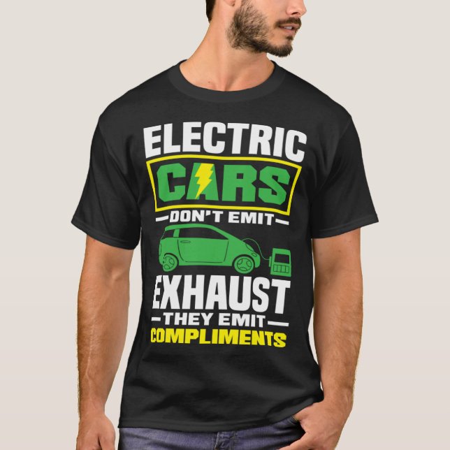 T-shirt Electric Cars emit compliments Battery Electric Ve (Devant)
