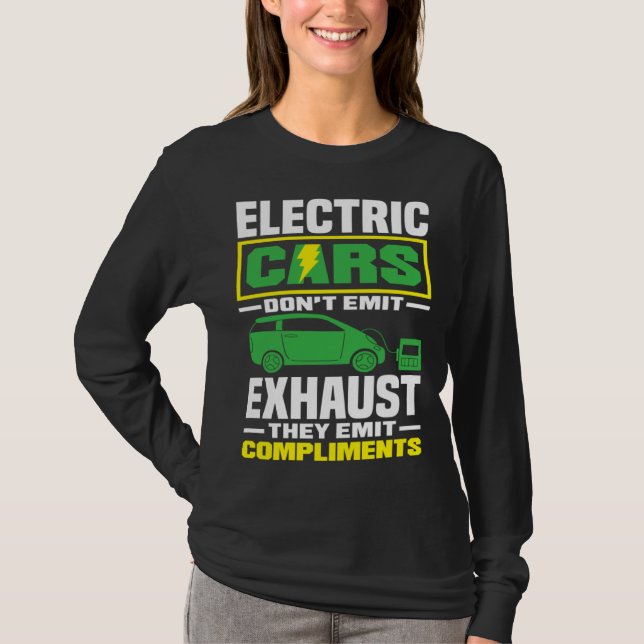T-shirt Electric Cars emit compliments Battery Electric Ve (Devant)