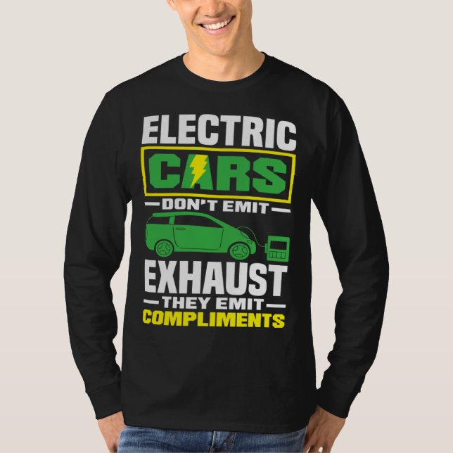 T-shirt Electric Cars emit compliments Battery Electric Ve (Devant)