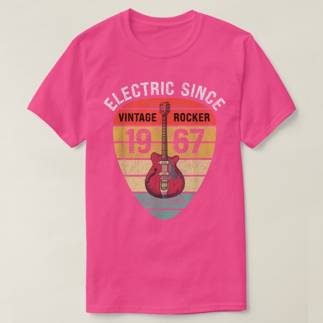 T-shirt Electric depuis 1967 Limited Edition Guitare Vinta (Design devant)