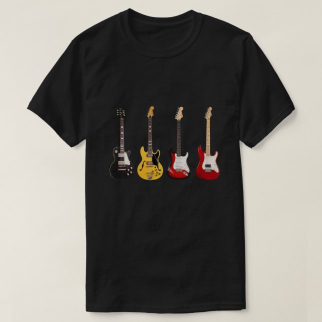 T-shirt Electric Guitar Collection Band Guitarist ,Guitars (Design devant)