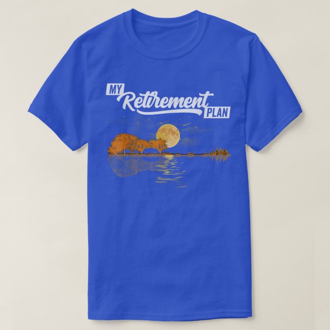 T-shirt Electric Guitar Retirement Plan Music Teacher 702 (Design devant)