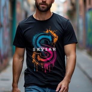 T-shirt Electric S : Monogramme de graffiti personnalisabl