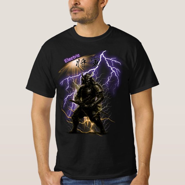 T-shirt Electric Shogun – Golden Voltage Samurai (Devant)