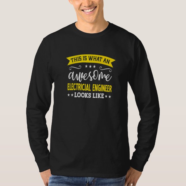 T-shirt Electricial Engineer Job Title Employee Electricia (Devant)