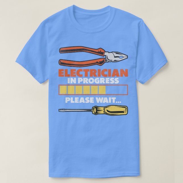 T-shirt Electrician Apprentice Loading Journeyman  (Design devant)
