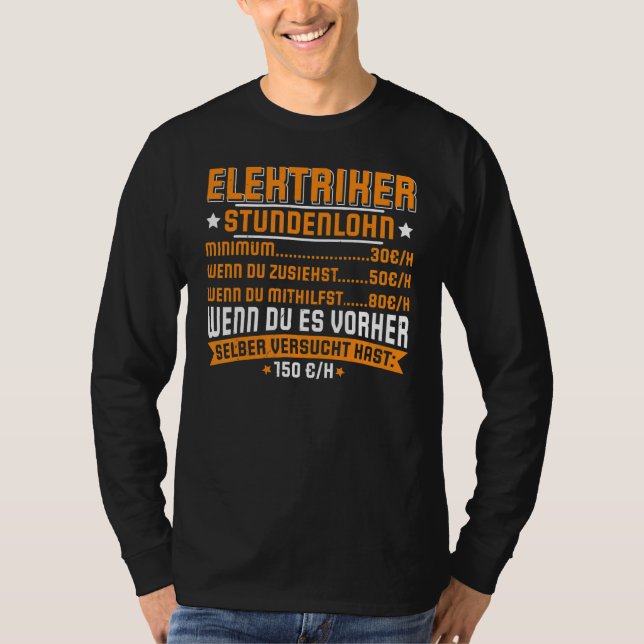 T-shirt Electrician Electricity electrician Lighting techn (Devant)